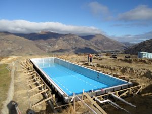 new zealand stainless steel lap pool installation