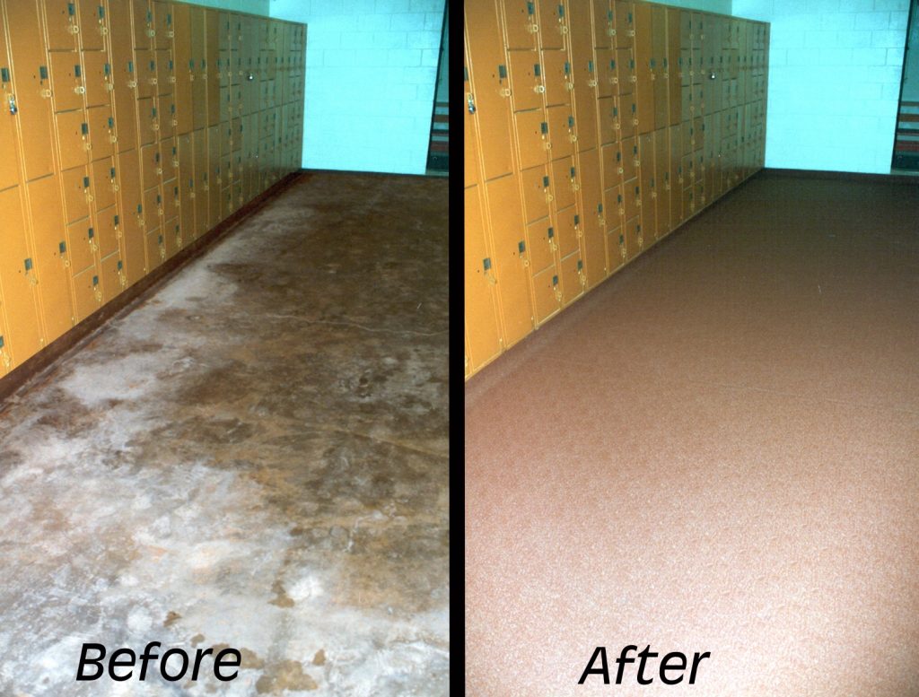 before and after NataDek flooring