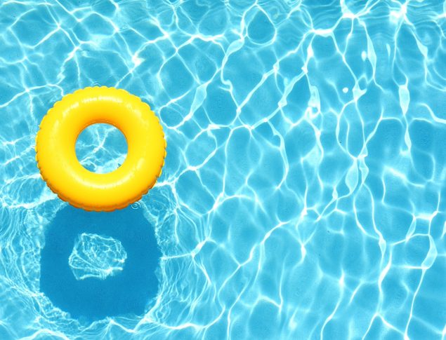 Yellow pool float
