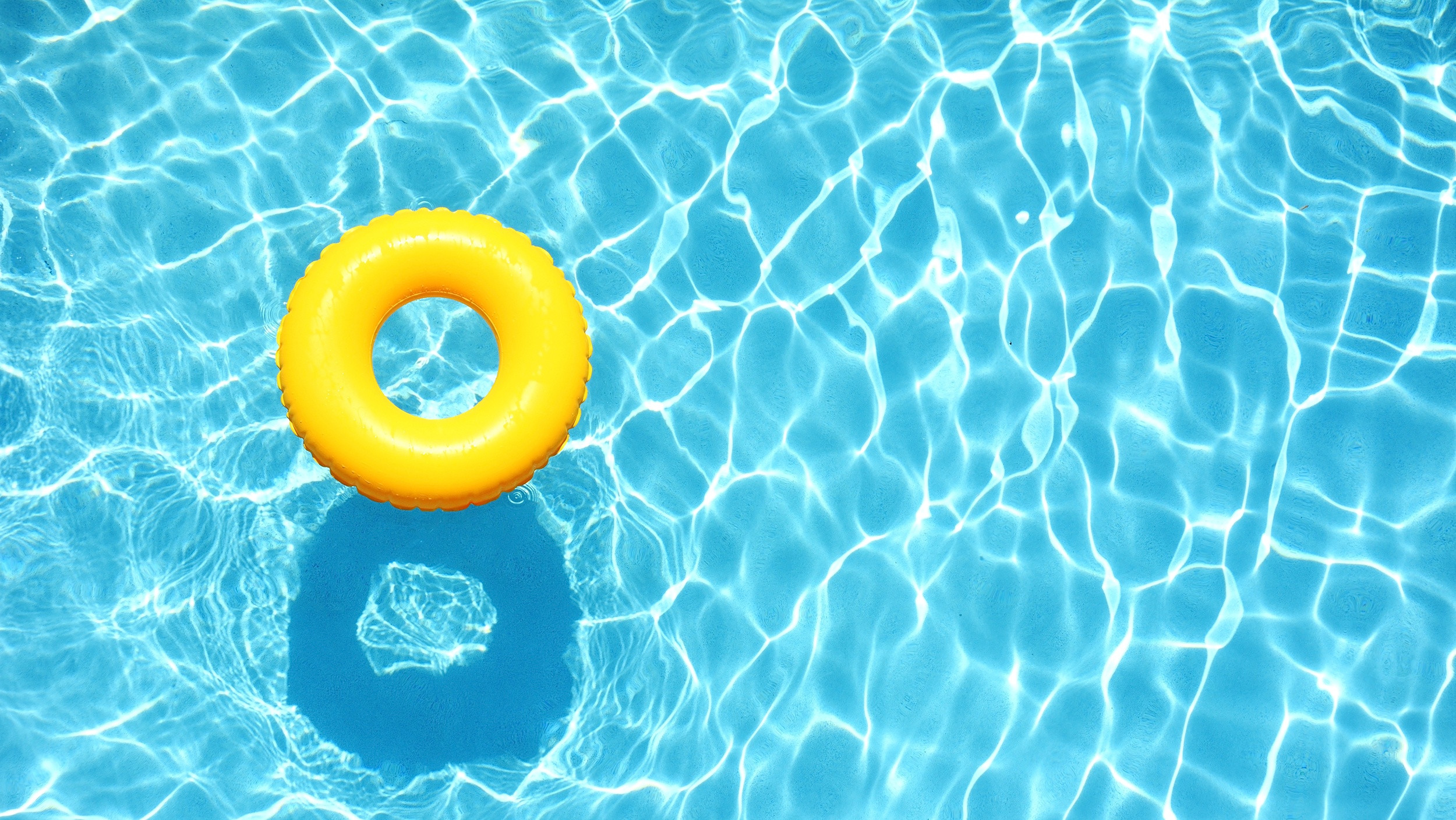 Yellow pool float