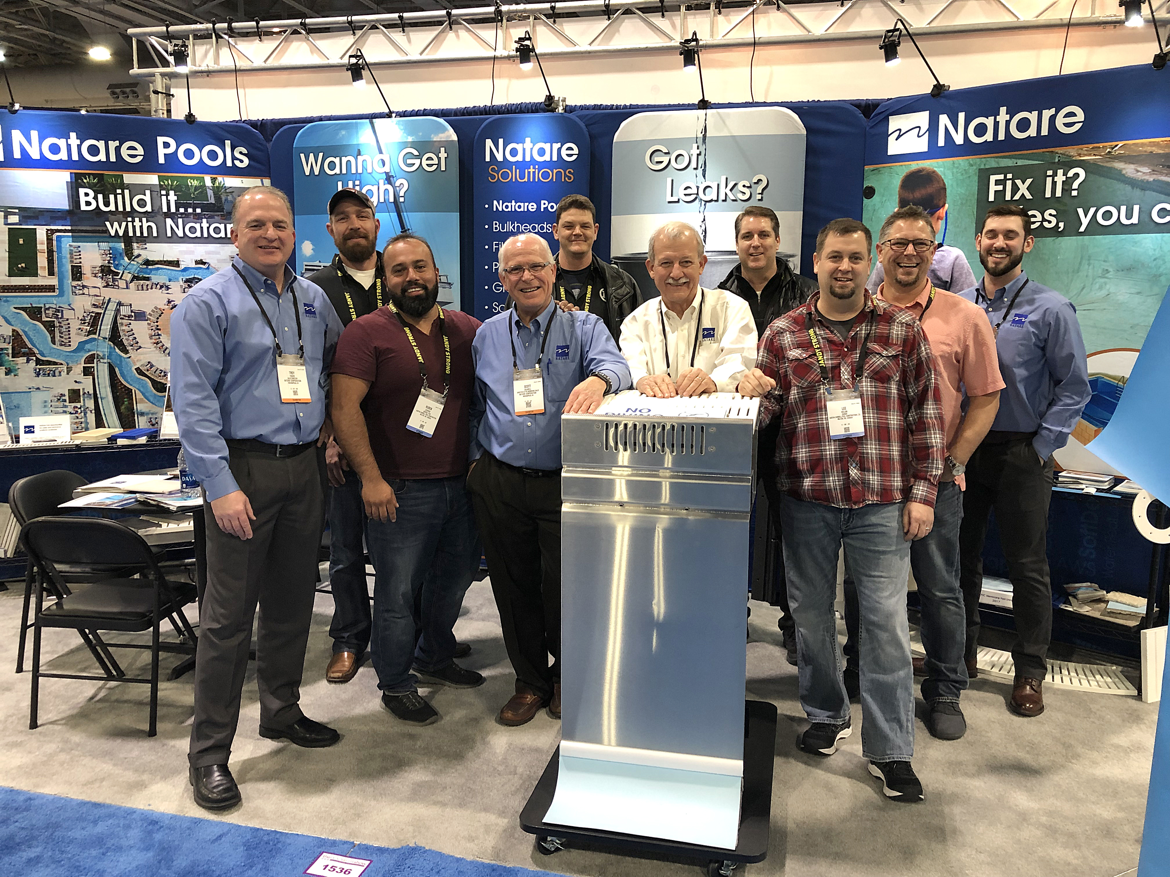 Natare Corporation and Austin Carroll Pool Construction Ltd. at The Pool & Spa Show 2019