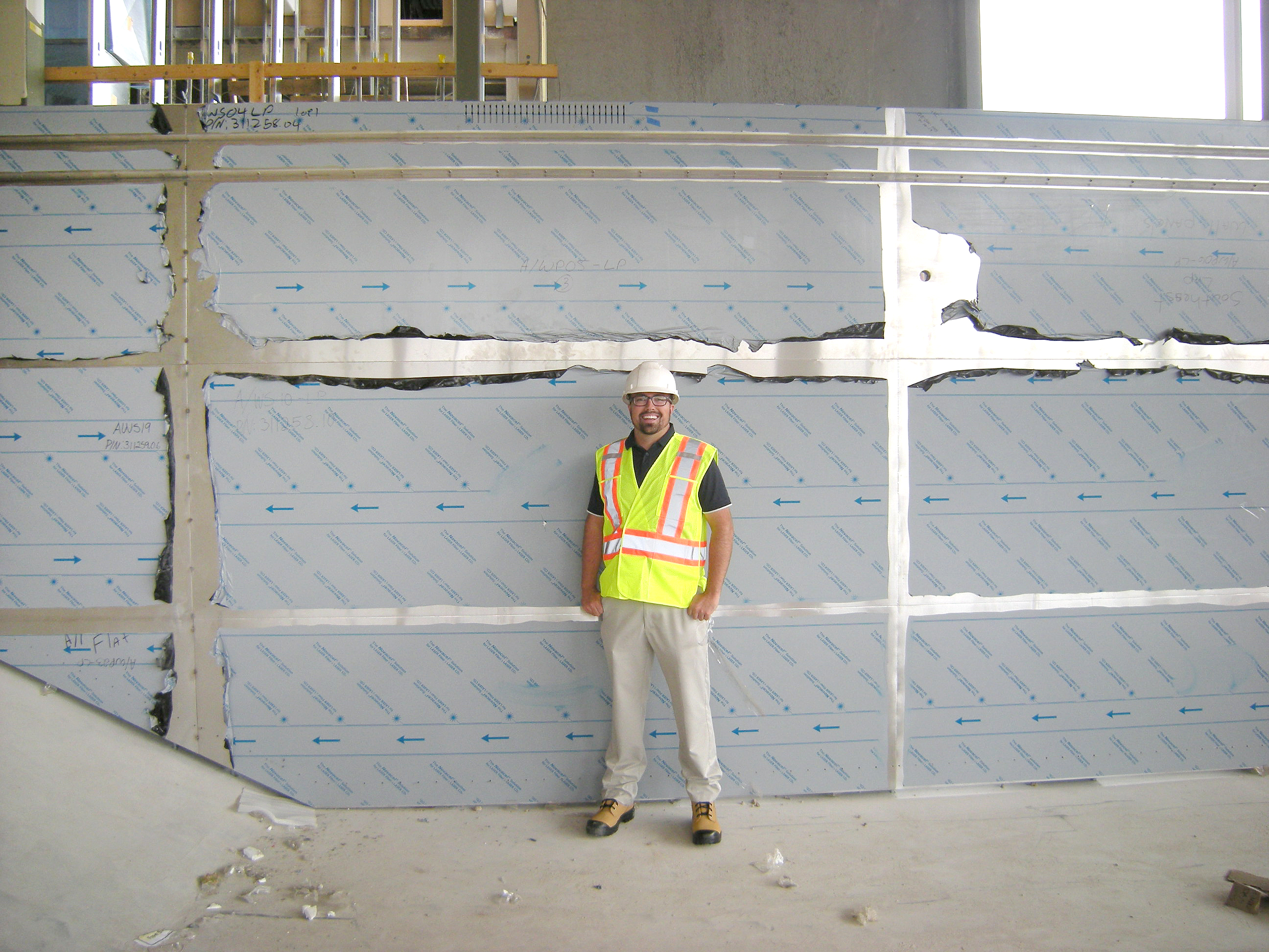 tall stainless steel pool wall panel